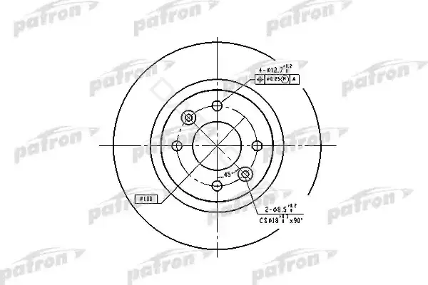 Тормозные диски PATRON PBD1017