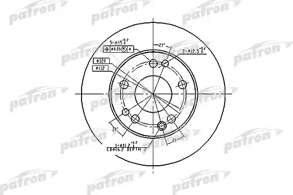 Тормозные диски PATRON PBD1584