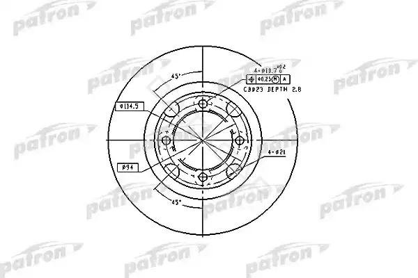 Тормозные диски PATRON PBD2607
