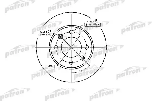Тормозные диски PATRON PBD4185