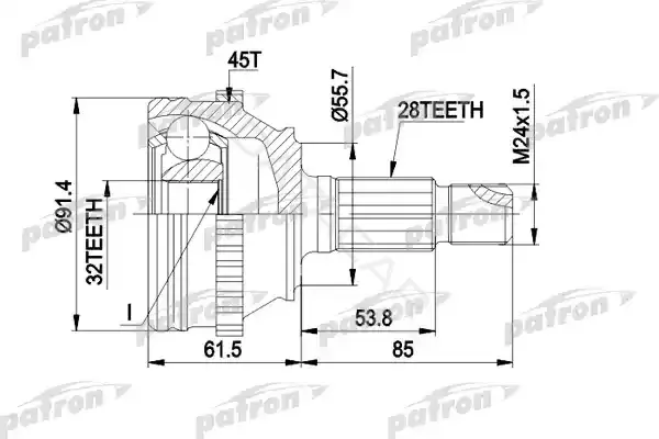 Шрус PATRON PCV1090