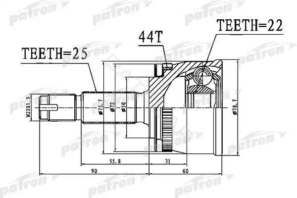 Шрус PATRON PCV1111