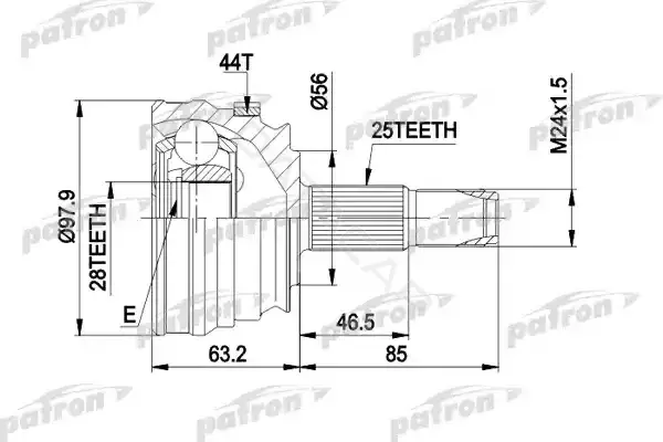 Шрус PATRON PCV1153