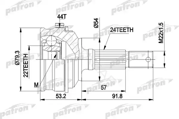Шрус PATRON PCV1159