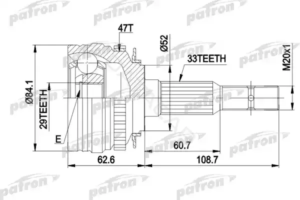 Шрус PATRON PCV1279