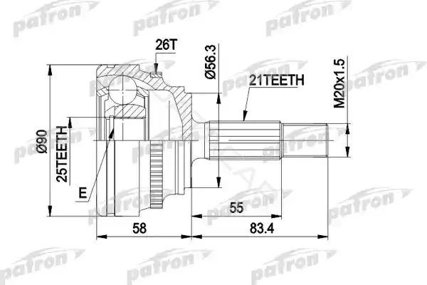 Шрус PATRON PCV1285