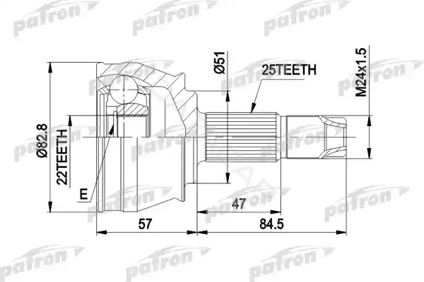 Шрус PATRON PCV1306