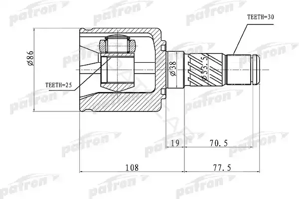 Шрус PATRON PCV1357