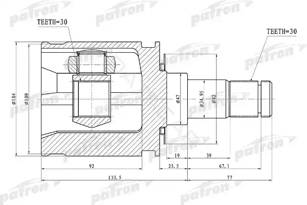 Шрус PATRON PCV1448