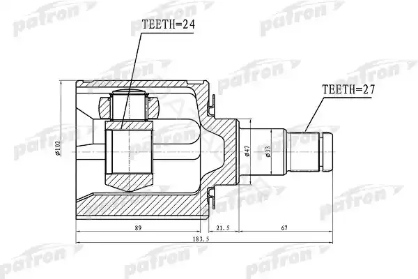 Шрус PATRON PCV1454