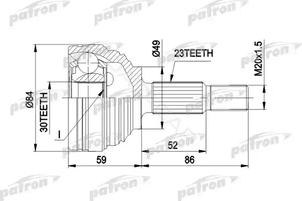 Шрус PATRON PCV1501
