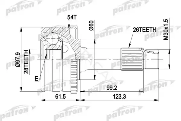 Шрус PATRON PCV2461