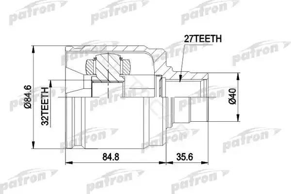 Шрус PATRON PCV4016