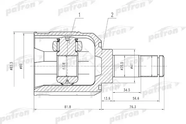 Шрус PATRON PCV5008