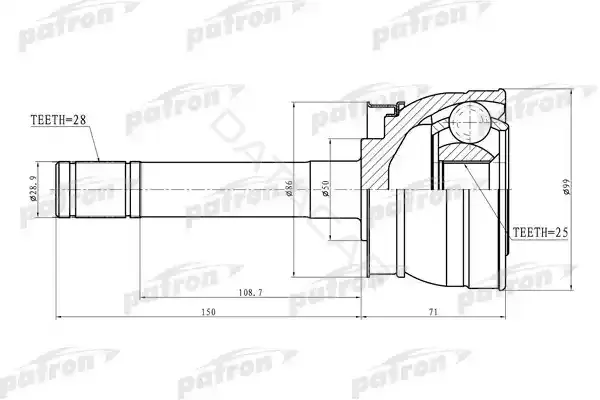 Шрус PATRON PCV9721