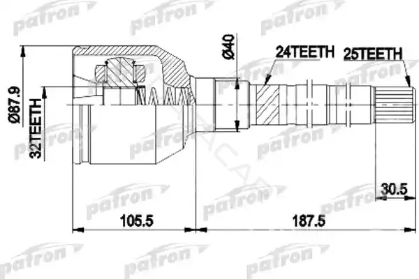 Шрус PATRON PCV9938