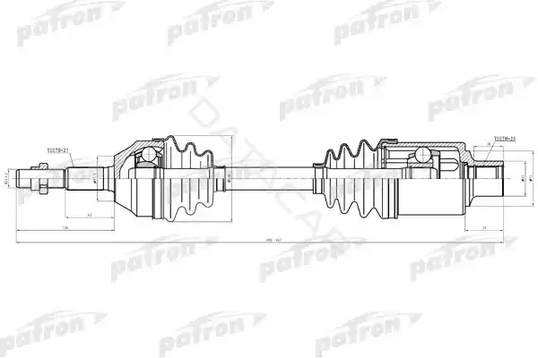 Приводной вал / Полуось PATRON PDS0617