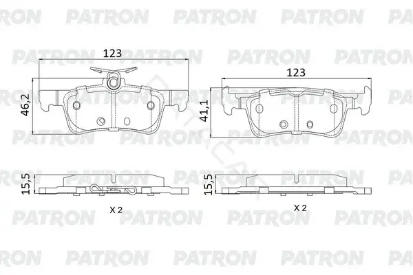 Тормозные колодки PATRON PBP302