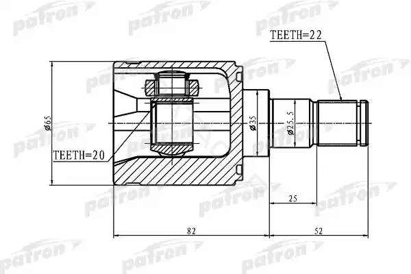 Шрус PATRON PCV1356