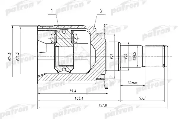 Шрус PATRON PCV1526