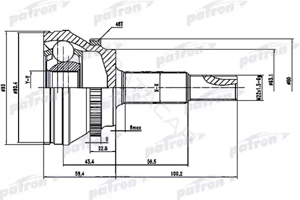 Шрус PATRON PCV1559