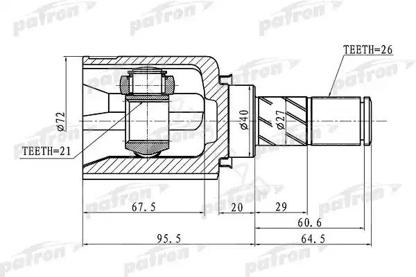 Шрус PATRON PCV1409