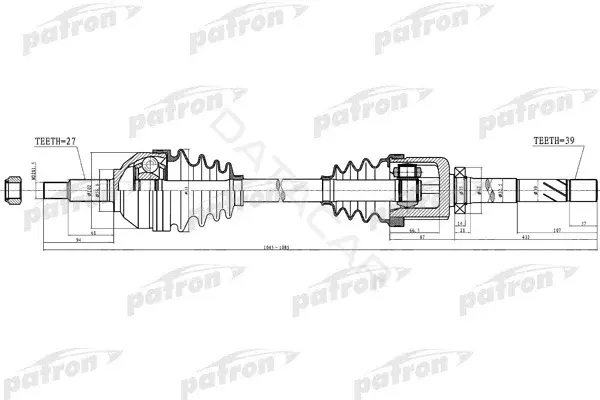 Шрус PATRON PDS0258