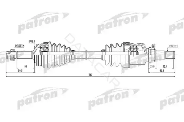 Шрус PATRON PDS0259