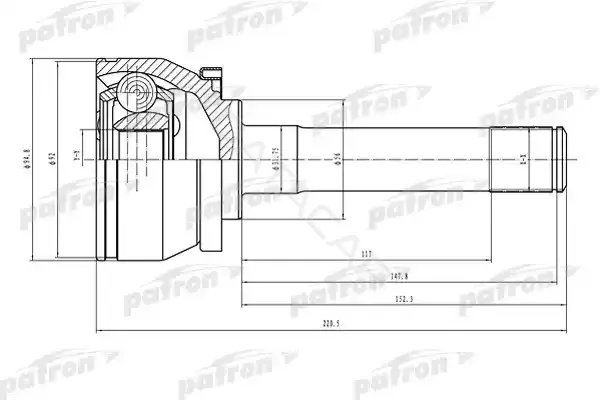 Шрус PATRON PCV1524