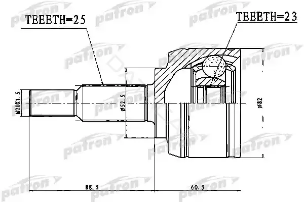 Шрус PATRON PCV1767