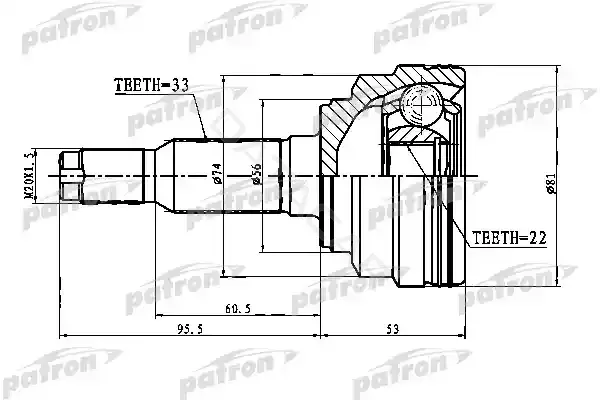 Шрус PATRON PCV1776