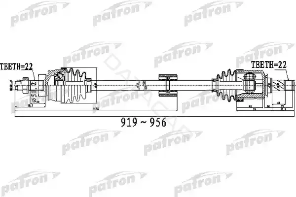 Приводной вал / Полуось PATRON PDS0527