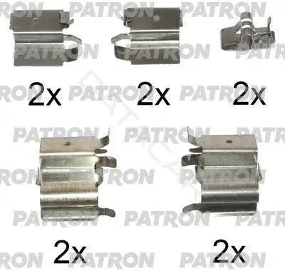 Ремкомплект тормозных колодок PATRON PSRK1076