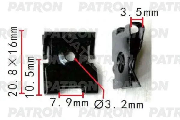 Клипсы, фиксаторы, зажимы PATRON P37-1536