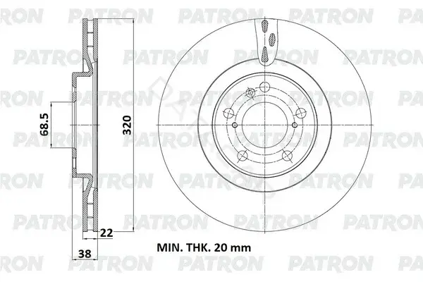 Тормозные диски PATRON PBD1328
