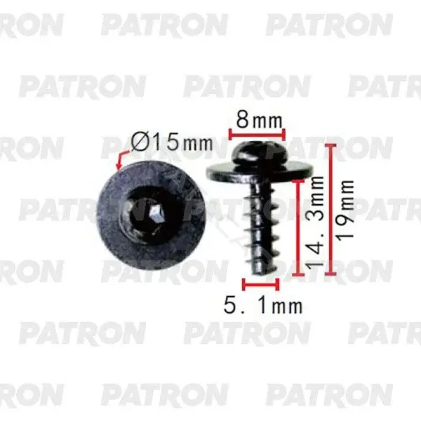 Клипсы, фиксаторы, зажимы PATRON P37-2315
