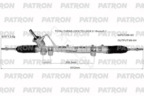Рулевая рейка PATRON PSG3140