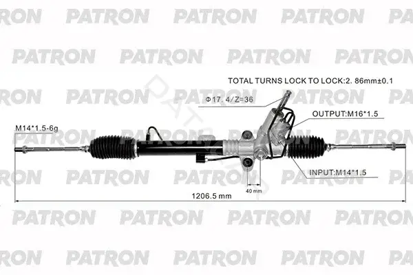 Рулевая рейка PATRON PSG3150