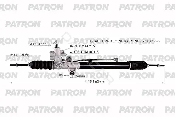 Рулевая рейка PATRON PSG3222