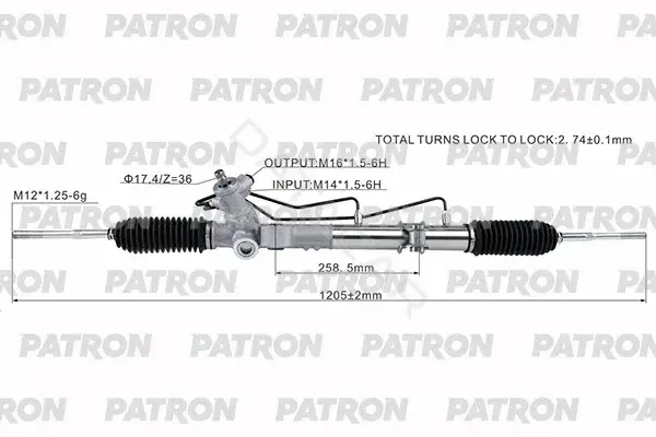 Рулевая рейка PATRON PSG3235