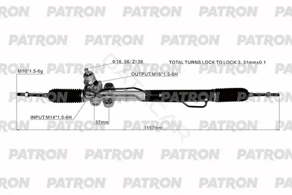 Рулевая рейка PATRON PSG3268