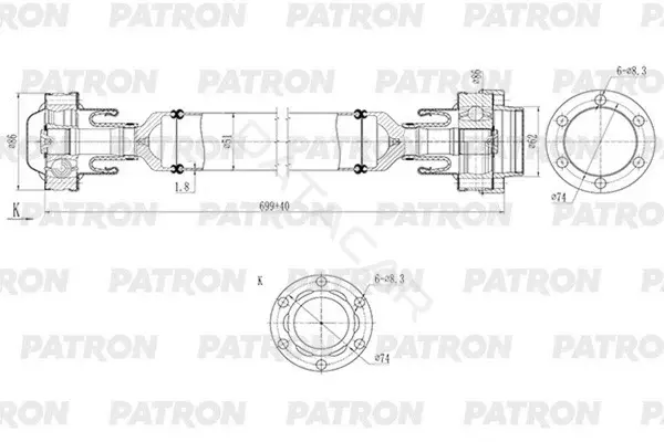 Кардан PATRON PKR021