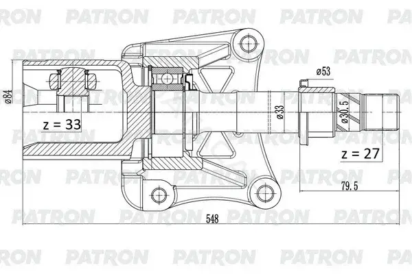 Приводной вал / Полуось PATRON PCV2321