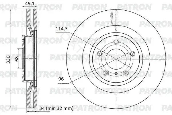 Тормозные диски PATRON PBD1476