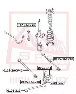 Сайлентблок рычага ASVA 0101-317