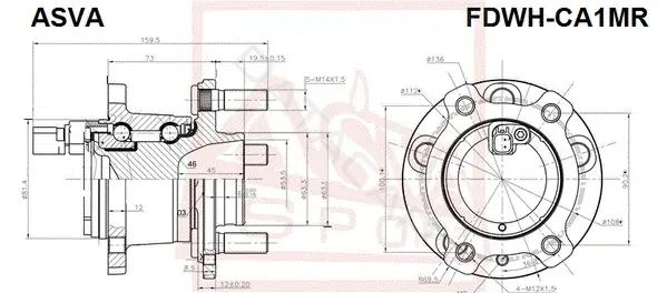 Ступица колеса ASVA FDWH-CA1MR
