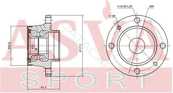Ступица колеса ASVA FTWH-001