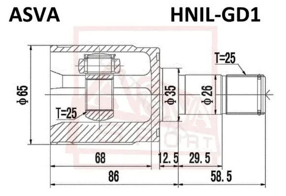 Шрус ASVA HNIL-GD1