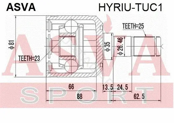 Шрус ASVA HYRIU-TUC1