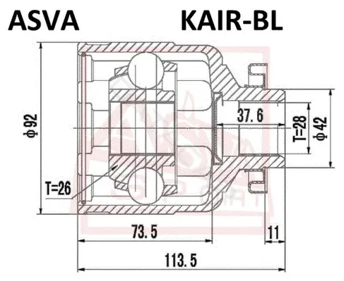 Шрус ASVA KAIR-BL